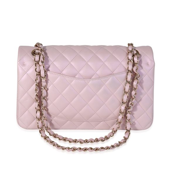 Chanel Iridescent Pink Quilted Calfskin Medium Classic Double Flap Bag - Picture 3 of 7